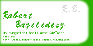 robert bazilidesz business card